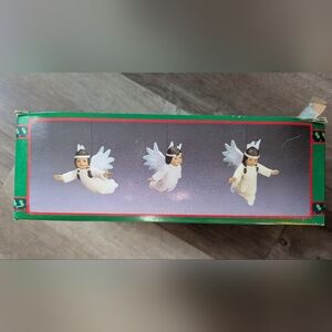 Angel Holiday Ornaments Set - White and Cream